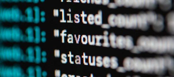 extreme close up photo of codes on screen