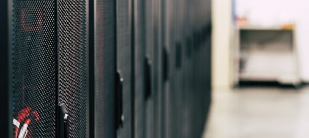 server racks on data center