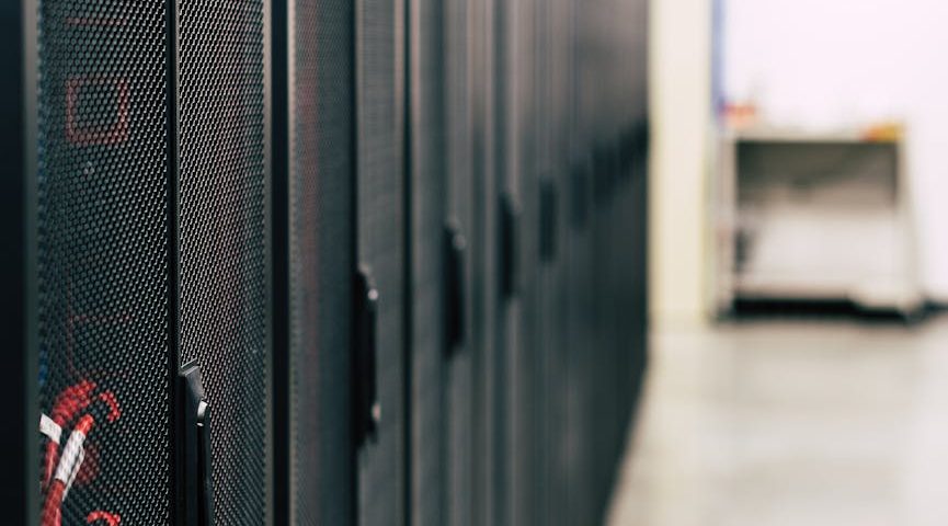server racks on data center